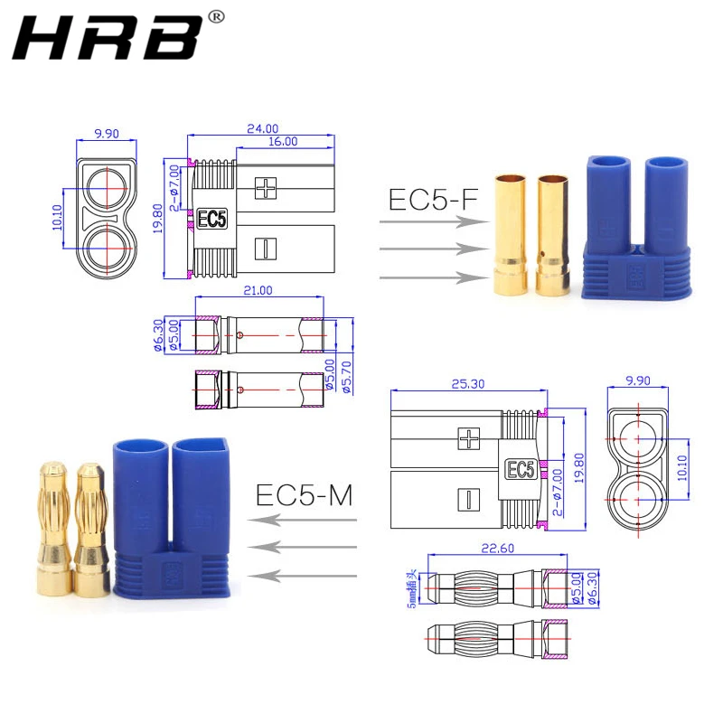 Разъем Amass EC2 EC3 EC5 3 5 мм 0 2 мм|Детали и аксессуары| |