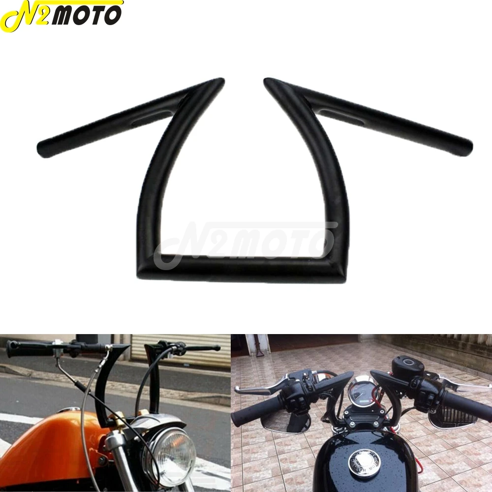 1 дюймовый Z образный руль для мотоцикла 25 мм Harley Touring Sportster XL 883 1200 Fat Bob Triumph Chopper Cafe
