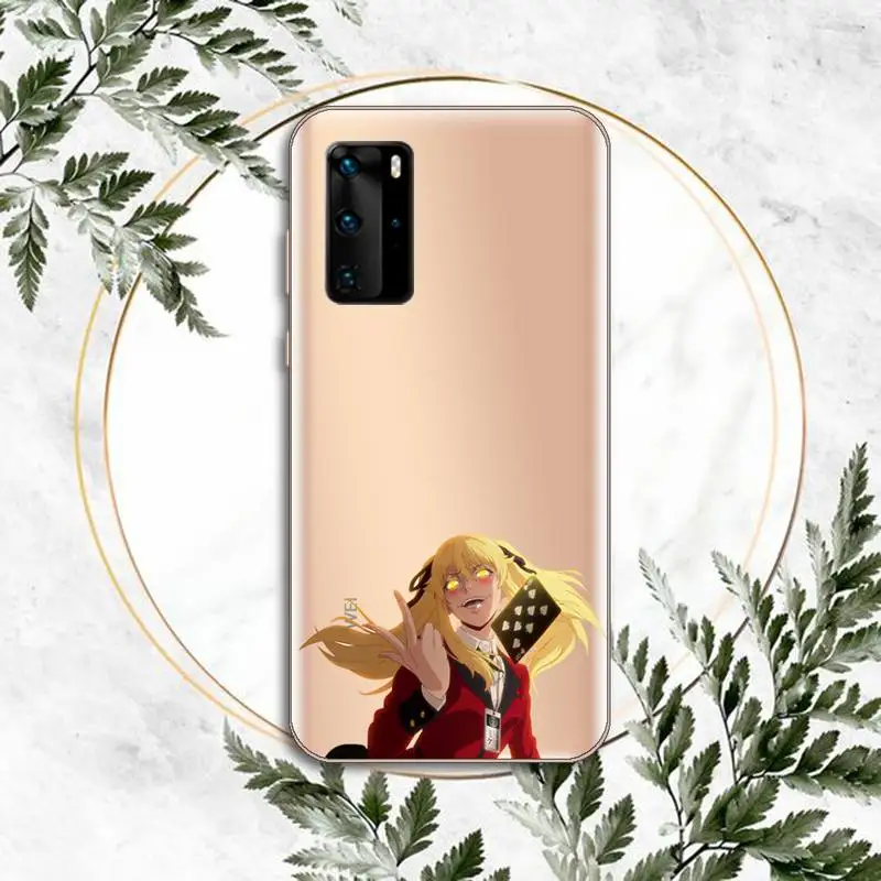 

Anime Kakegurui Jabami Yumeko Phone Cases Clear Transparent for huawei honor P 40 30 20 lite Pro 10 i 8 9 x p smart 2019