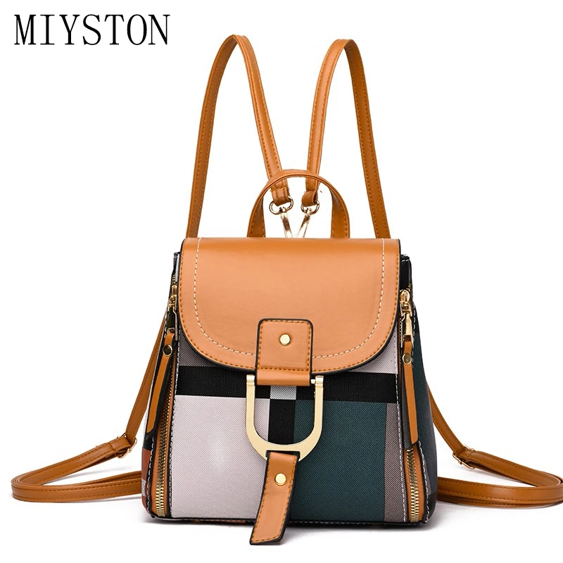 Элегантный женский рюкзак дизайнерские разноцветные кожаные женские сумки