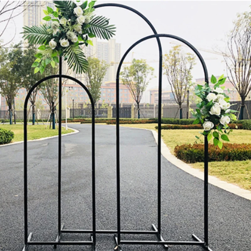 

1Set = 3Pieces Wedding Arches Iron Pipe N-Shaped Flower Stands Wedding Metal Props Backdrop Artificial Flower stand Decorations