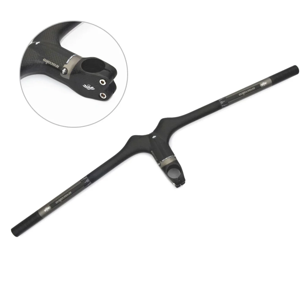 

Bike Flat Handlebar Full Carbon Road MTB Bicycle Flat Handlebar Ultralight Road Mountain Handlebar Integrated Bar Stem 28.6mm