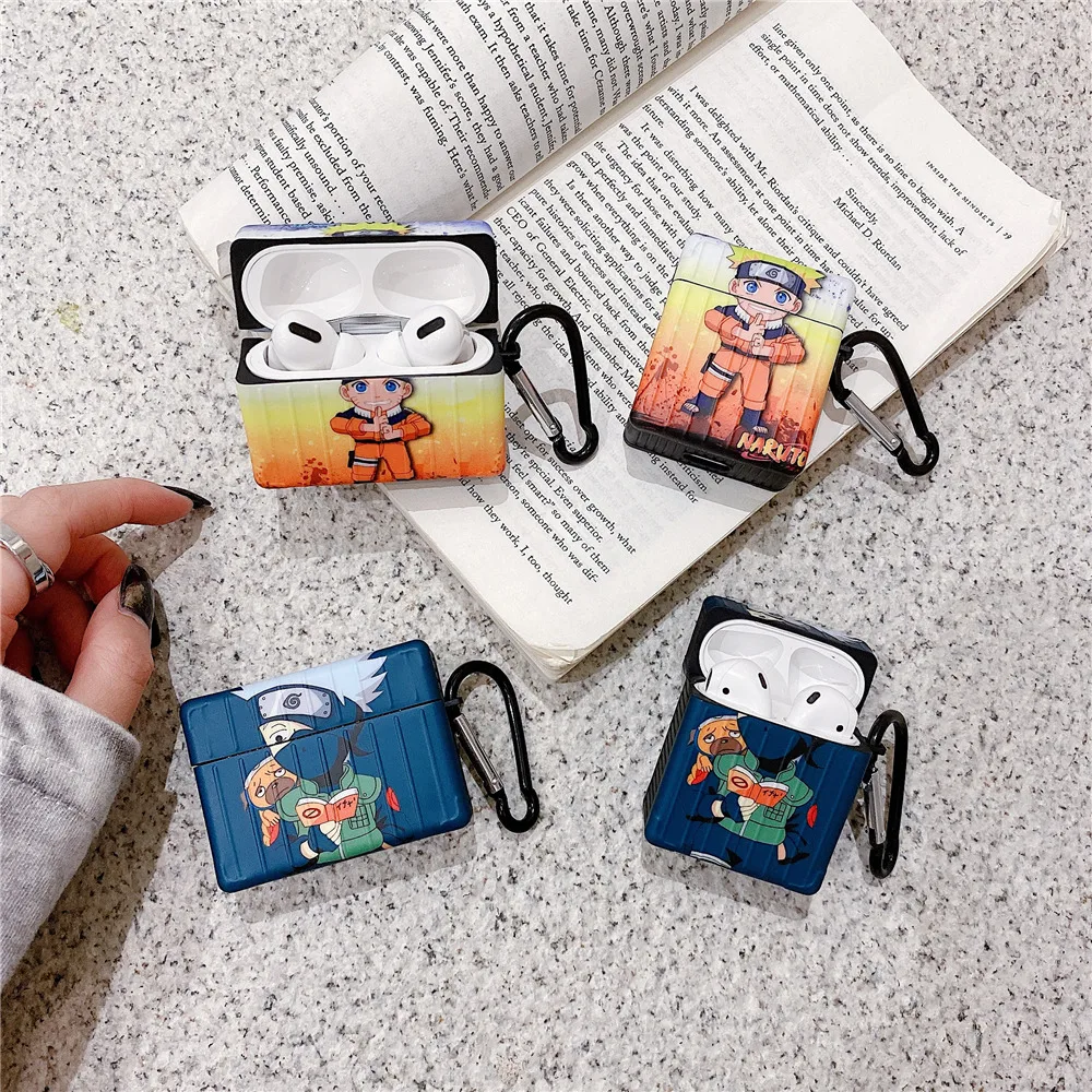 

Comic Naruto Kakashi Uzumaki Naruto Wireless Bluetooth Earphone Case For AirPods Pro 2 Square Box 3D soft silicon Headset cover
