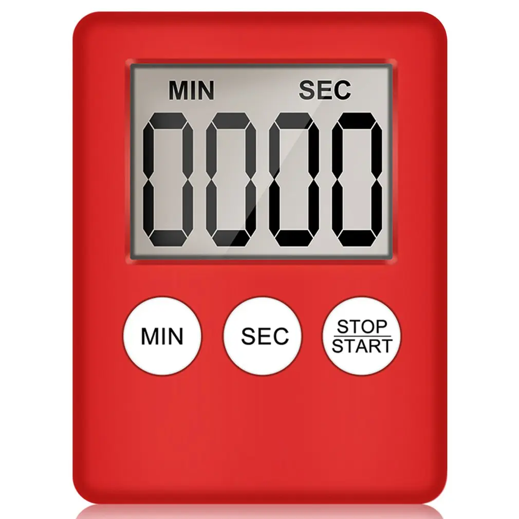

Magnet Super Thin Kitchen Timer Electronic LCD Digital Screen Cooking Count Up Countdown Clock Alarm Stopwatch Kitchen Gadget