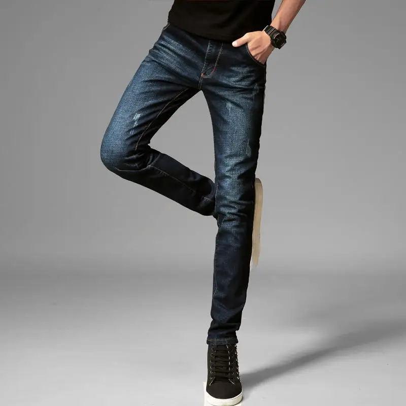 

New Arrivals Men's Fashion Jeans Causal Washed Trousers Slim Straight Denim Pants
