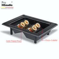 prohsaudio 2pcslot speaker 4 bit wiring box pure copper post back plate gold plated thickened audio diy four square