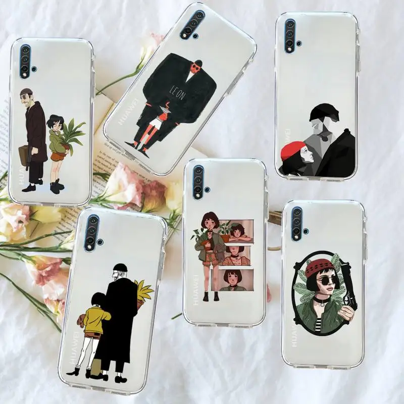 

Movie Leon And Mathilda TV Phone Case Transparent for Huawei honor P mate 40 20 30 10 50 i 9 x mate pro lite 8a