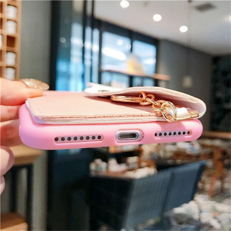 Модные с карманом для карт милый чехол конфетного цвета для huawei Nova 5i 5 4 3i P30 P20 Коврики 10 20 Honor 8X Max 8A 9 9X10 20 Pro Lite