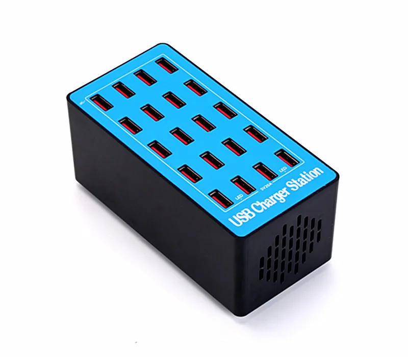 

20-Port 100W Multi USB HUB Universal Phone Charger Charging Station Dock Desktop Chargers for iPhone Xiaomi Samsung Sony Huawei