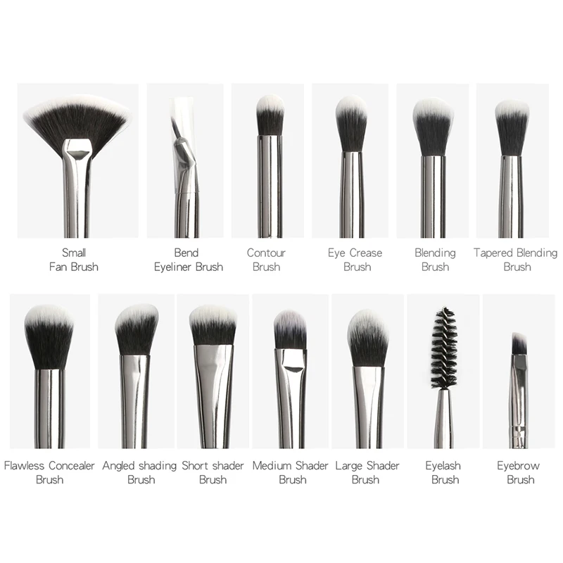Pro Makeup Brushes Set 6/ 12 pcs Eye Shadow Concealer Blending Eyeliner Eyelash Eyebrow Blush Portable Brush | Красота и здоровье