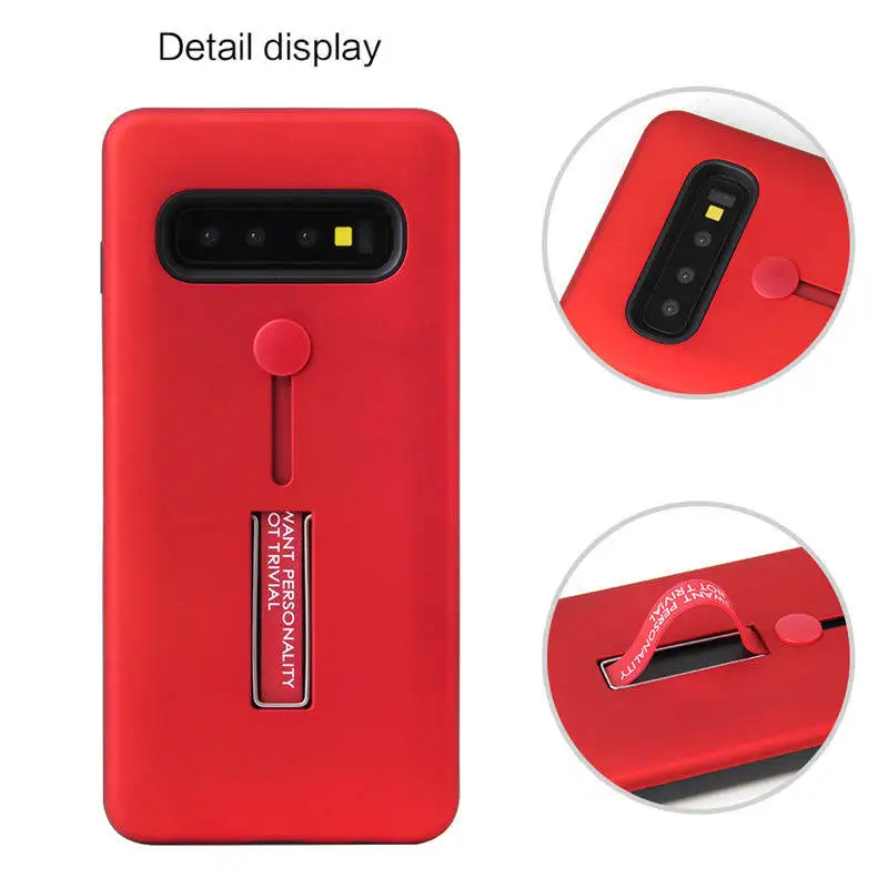 2 в 1 однотонный чехол - подставка для Samsung S8 S9 S10 Plus S10E 5G Чехол- держатель Galaxy S20 Note10