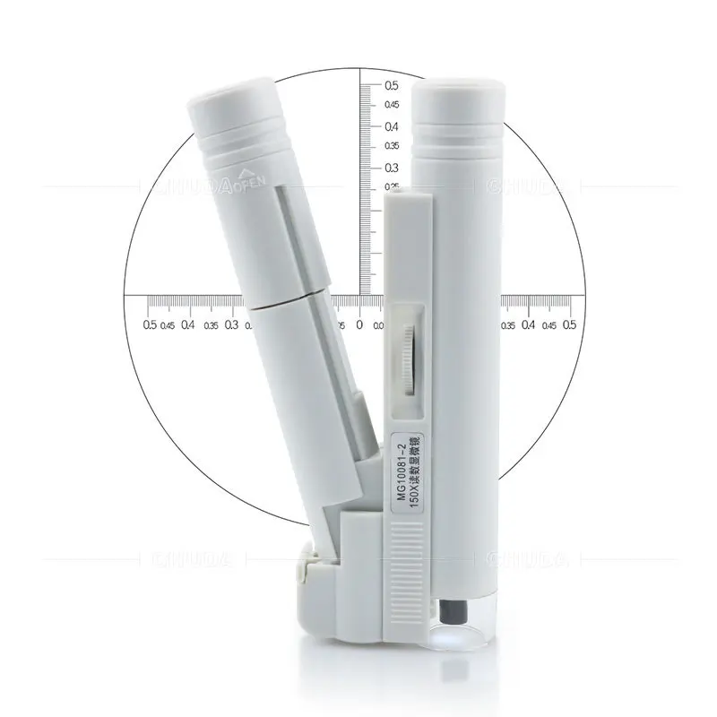 

Phone Magnifier 100 Times Double Tube with Scale Plate Microscope Led Magnifying Glass Repair Calligraphy and Painting Porcelain
