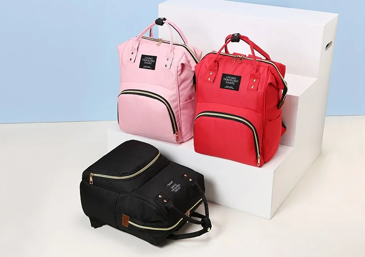 Large-capacity mommy maternity diaper bag outdoor mom breastfeeding bag Mummy travel backpack zipper baby care bag storage bag