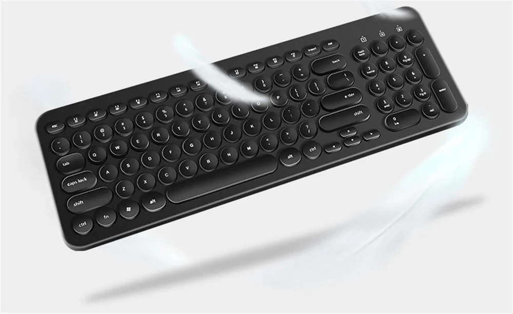 2,4G Беспроводная Бесшумная клавиатура и мышь Круглый Keycap клавиатура игровая мышь для Macbook lenovo Dell Asus hp ноутбук ПК компьютер