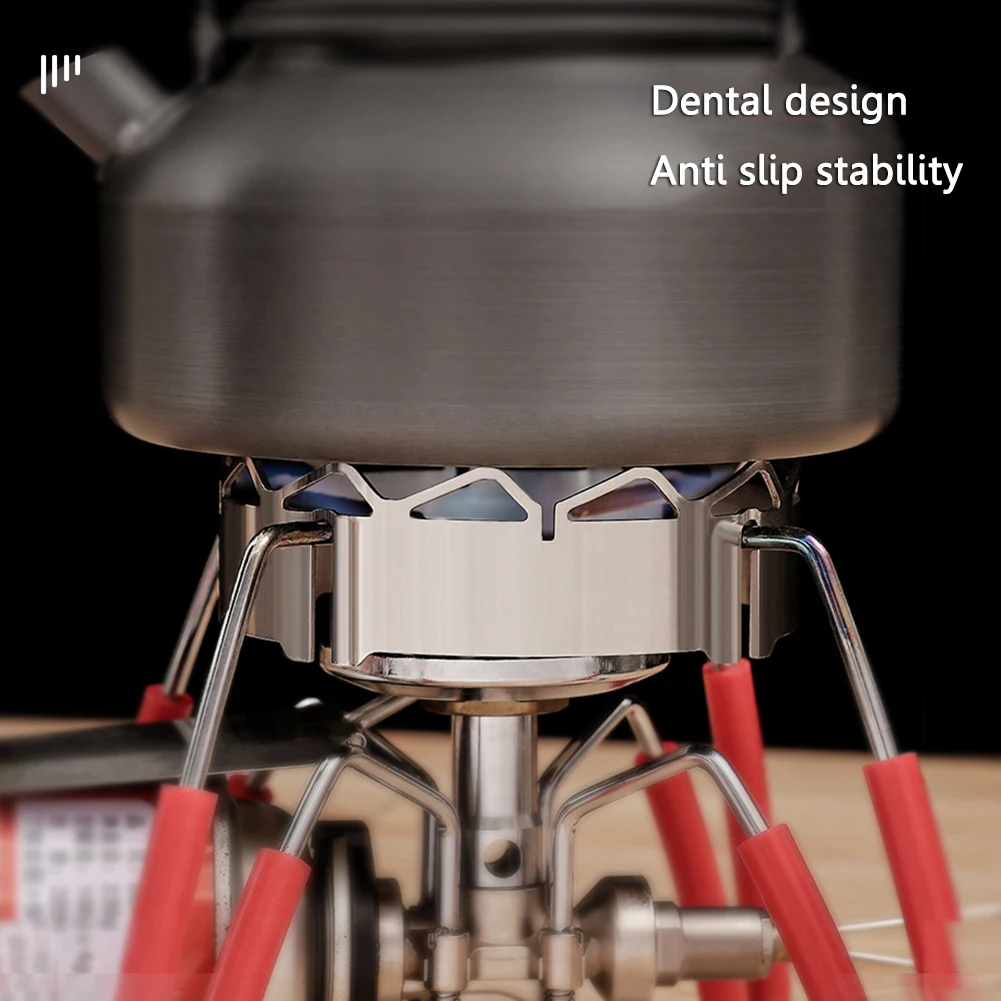 Газовая плита с ветрозащитным кольцом круглая термостойкая из нержавеющей стали