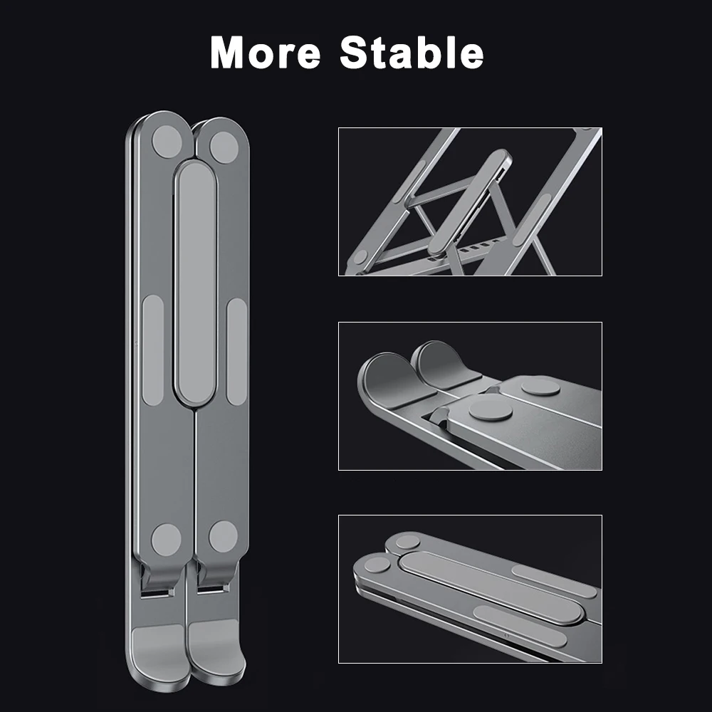 

Portable Laptop Stand Aluminum Foldable Laptop Holder For Macbook Pro Air iPad Computer Support Notebook Stand Cooling Pad Base
