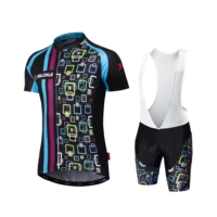 malciklo new mens rubiks cube cycling suit absorbs sweat and sunscreen mountain bike riding short sleeve matching bib