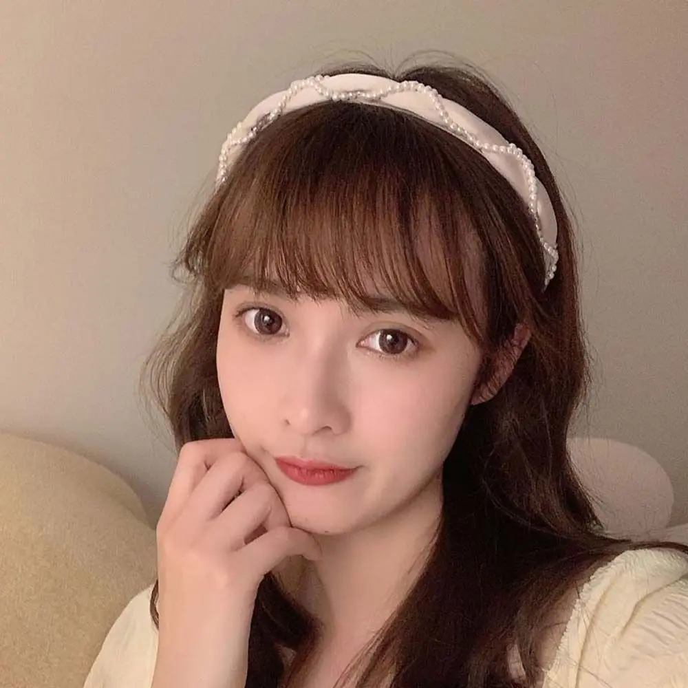 

Korean Pearl Headband Sweet Temperament Simple Fashion Fairy Headdress Woman Hair Accessories