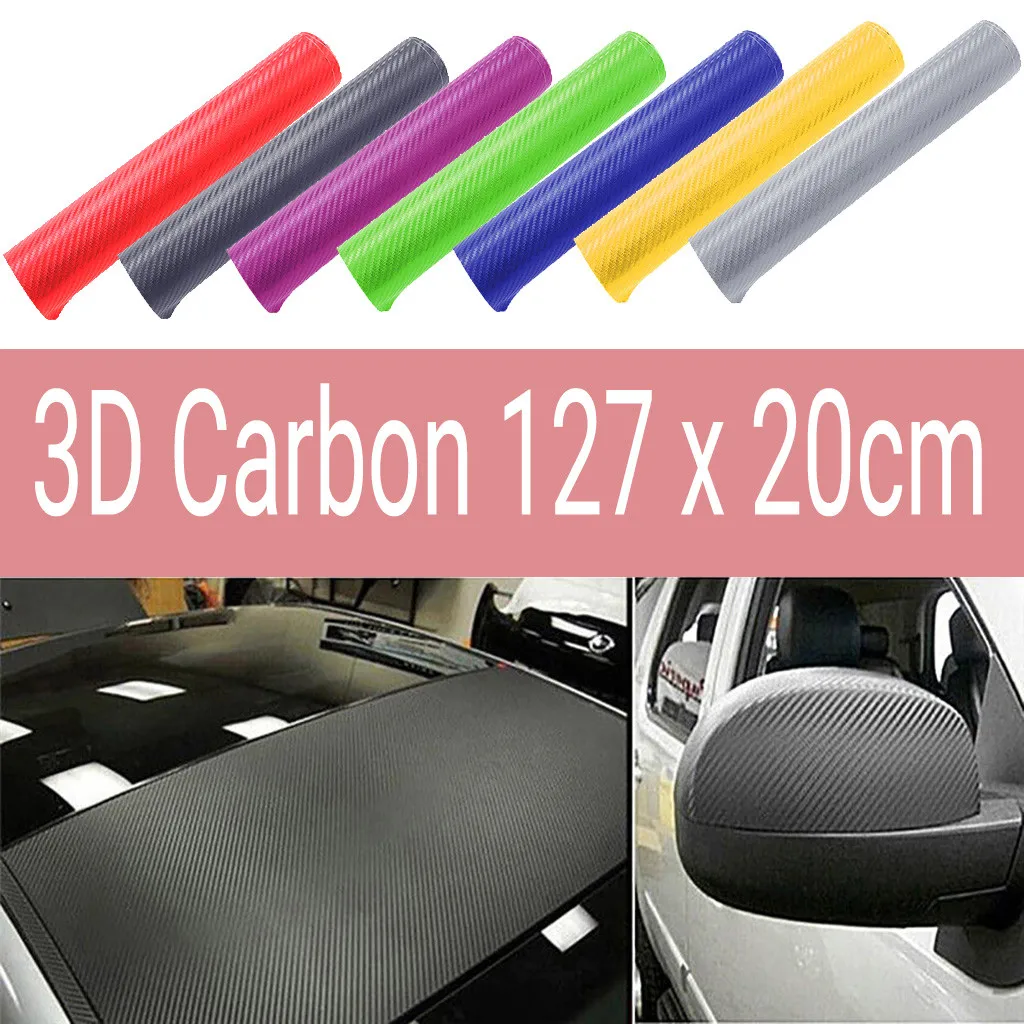 3D пленка из углеродного волокна 127x20 см для обертывания автомобиля декоративная