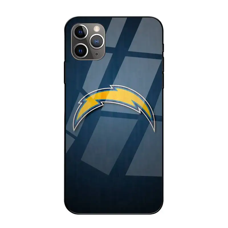 

San Diego Chargers Phone Case Tempered Glass For Iphone6plus 6S 7 7plus 8 X XS XSmax XR 11 12 Pro Max 12mini