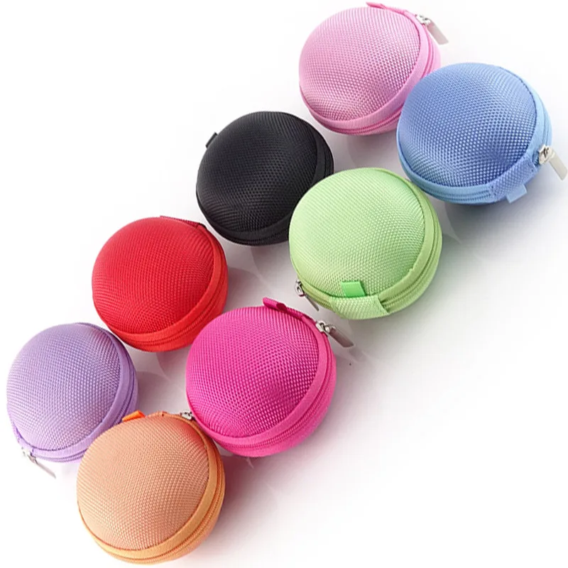 Чехол для наушников Круглый мини чехол защита EVA зарядное устройство USB дорожная