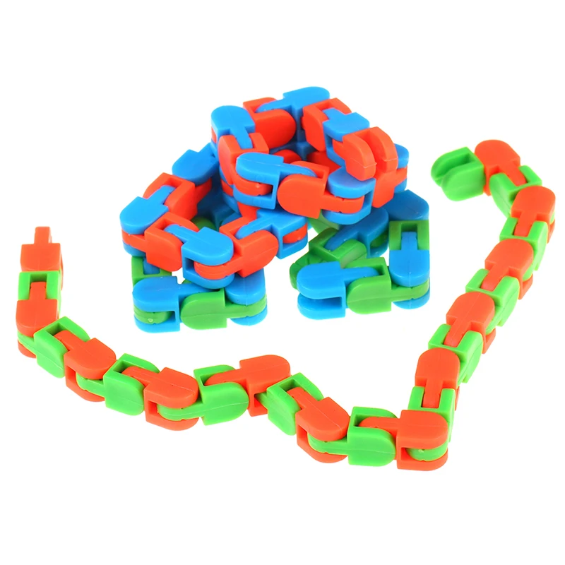 

Wacky Tracks Snap and Click Toys Kids Autism Snake Puzzles Classic Sensory Toy