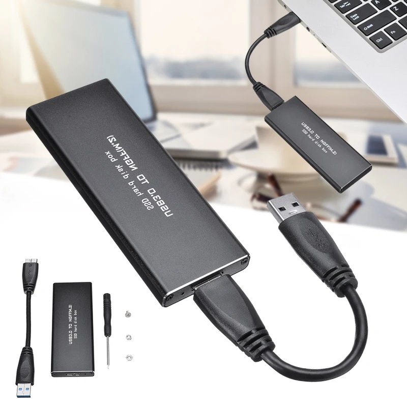 Чехол для мобильного жесткого диска M.2 NGFF SSD SATA к USB 3 0 1 шт. внешний адаптер