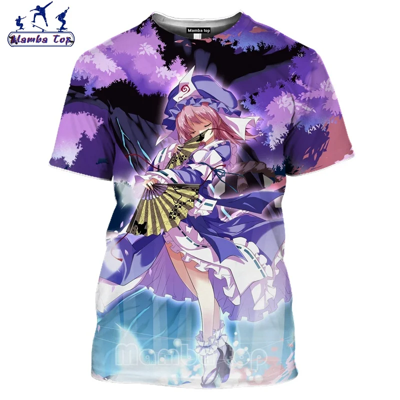 Футболка Mamba Top с 3D принтом манга Touhou Project мужская Милая футболка аниме девушкой