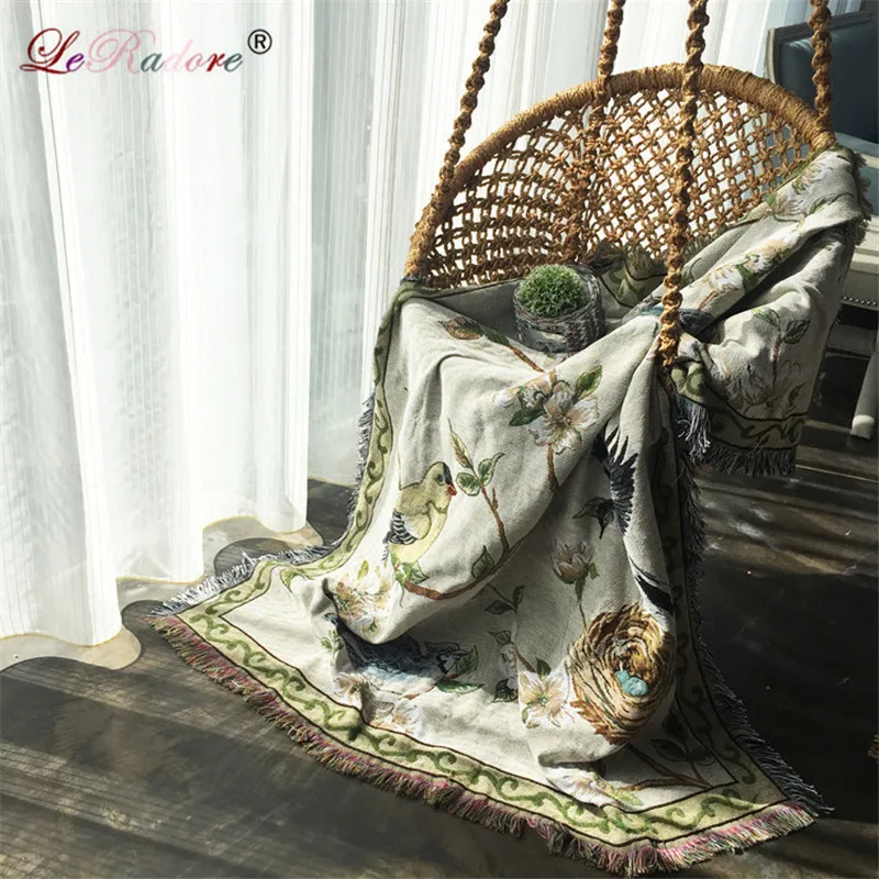 Плотный хлопковый гобелен LeRadore винтажная скатерть в американском стиле Тканое