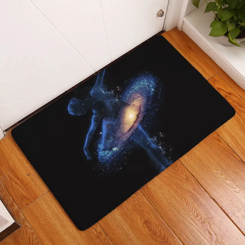 

Creative Colorful Universe Printing Carpets Anti-Slip Floor Mats For Bedroom Outdoor Rugs Front Door Mats Non-slip Doormats