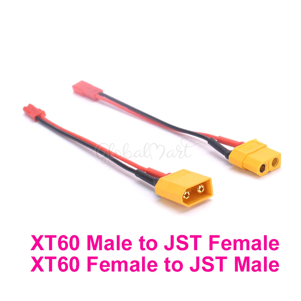 XT60 Male and Female XT30 XT60 T штекер мужской/женский для JST разъем зарядный кабель-адаптер конвертер 22AWG для RC Хобби батарея FPV RC модели - Цвет: XT60 Male and Female