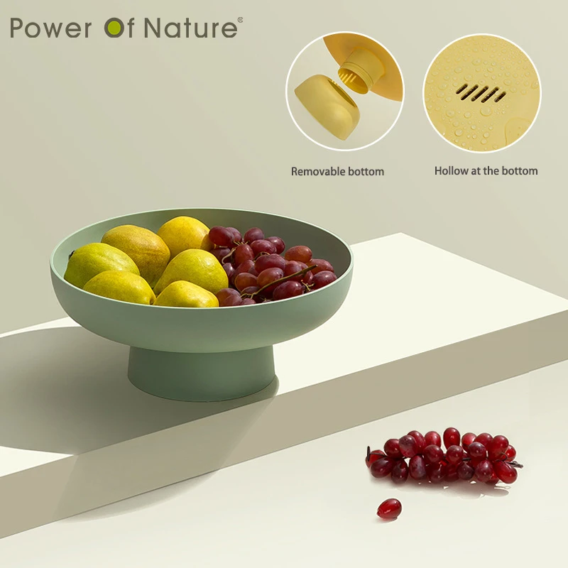 

Round Fruit Tray Decorative Removable Fruit Plate Plastic Storage Container Fruit Rack Home Kitchen Candy Dish Snack Plate