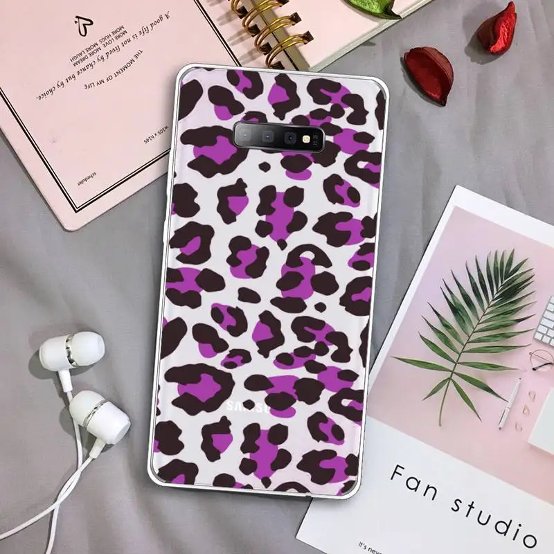 

Leopard Print sexy pattern Phone Case Transparent For Samsung Galaxy A 71 21s S note 8 9 10 plus 20 ultra