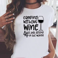 wine graphic tee summer women plus size 2021 fashion clothing o neck letter graphic tee girls vintage streetwear top l