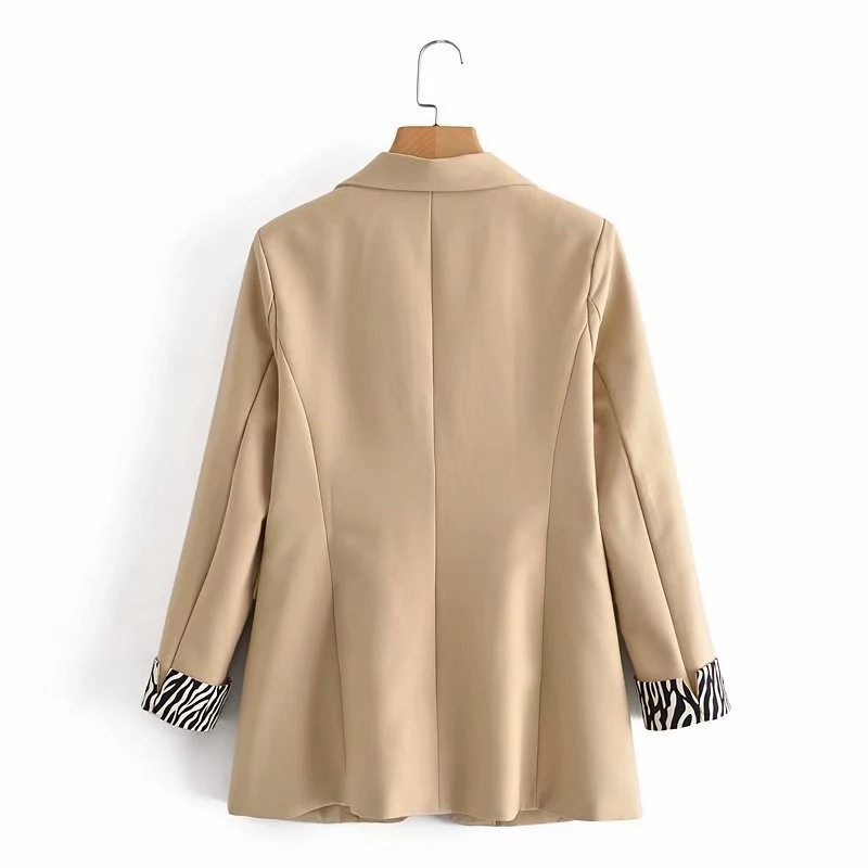 

FELIN Za Fall Women Yellow Blazer Office Lady Loose Jacket Girl Leopard Vintage Fashion Coat Oversized Elegant Mujer Saco