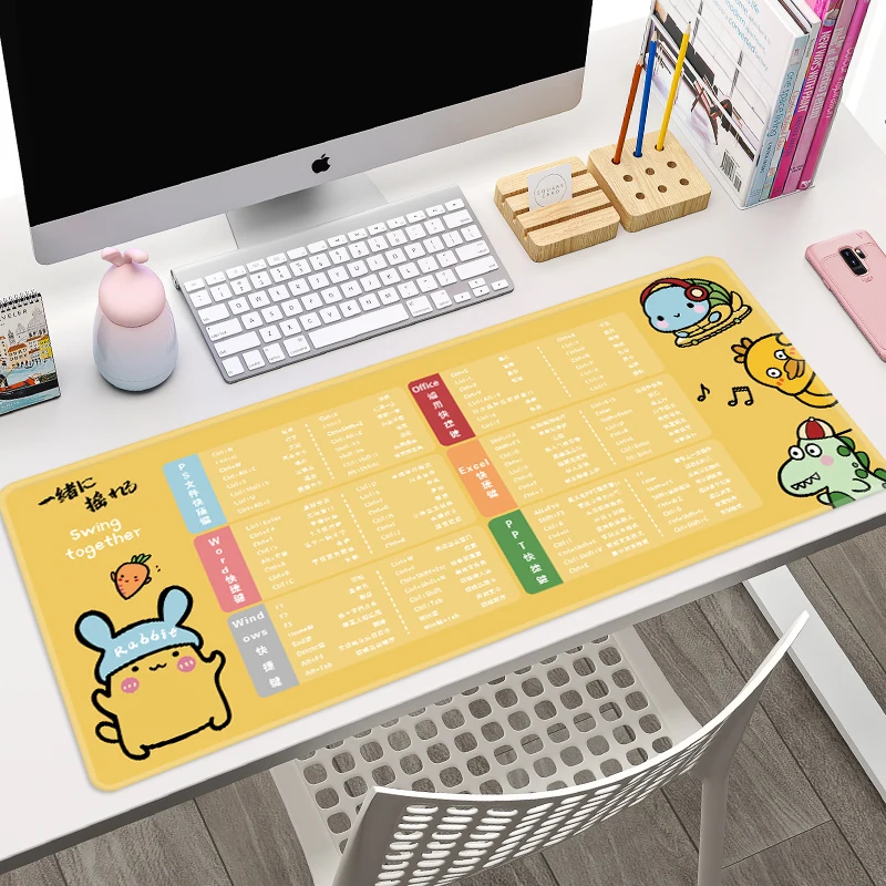 

Cute Keyboard Mouse Computer Student Desktop Desk Child Large Female Waterproof Fresh Soft Pad Shortcut Mat Modern Non-slip