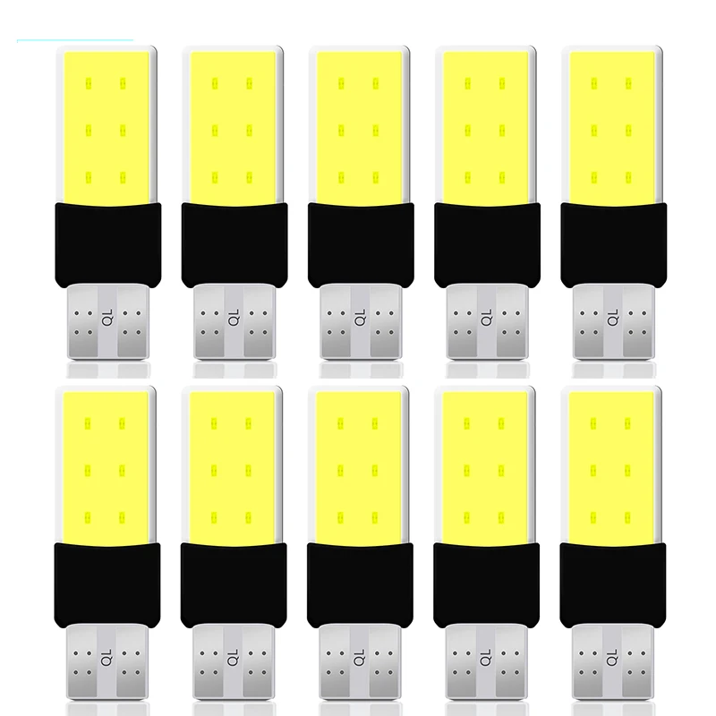 10 шт. высокой мощности t10 w5w cob Автомобильные светодиодные лампы 5w5 12v t 10: синий