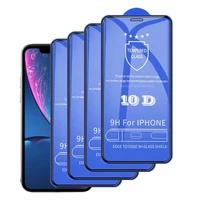 4pcs 10d tempered protective glass on the for iphone 11 12 pro max screen protector film for iphone6 7 8 plus xr x xs max glass