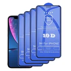Закаленное защитное стекло 10D для iPhone 11, 12 Pro Max, 6, 7, 8 Plus, XR, X, XS Max, 4 шт.