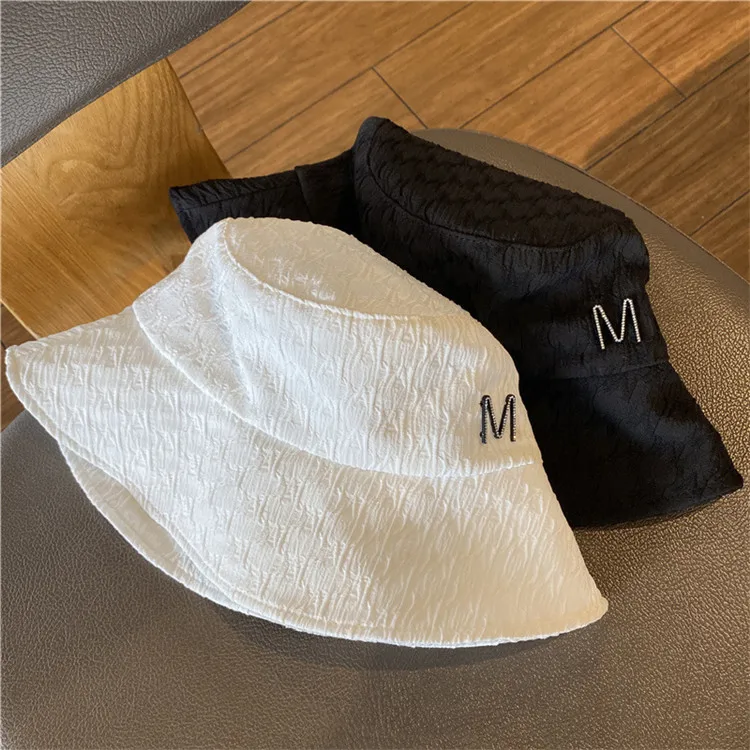 202104-YY  new Pleated fabric  wind brim solid   lady bucket cap  women  fishermen hat