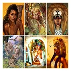 Набор для алмазной живописи красавицы, алмазная вышивка 5D сделай сам, полноразмернаяквадратная Алмазная мозаика, животное Зверь, искусство, домашний декор