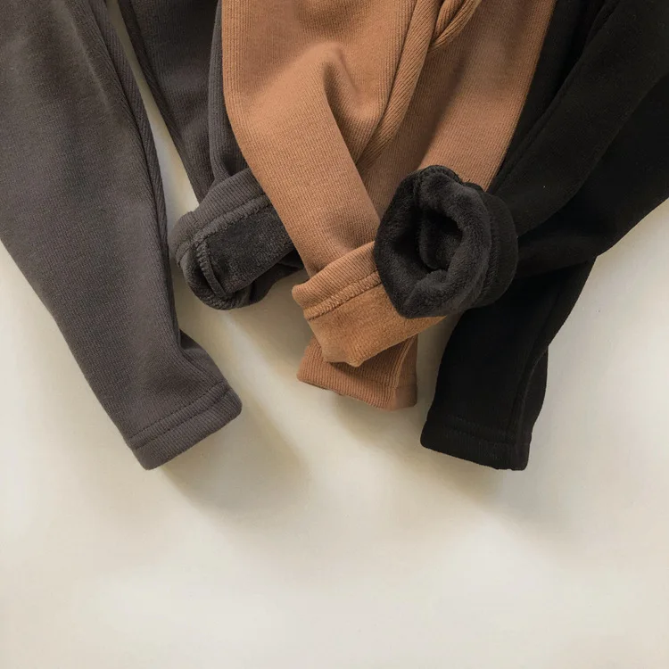 WLG леггинсы для девочек и мальчиков детские штаны зимние Бархатные толстые