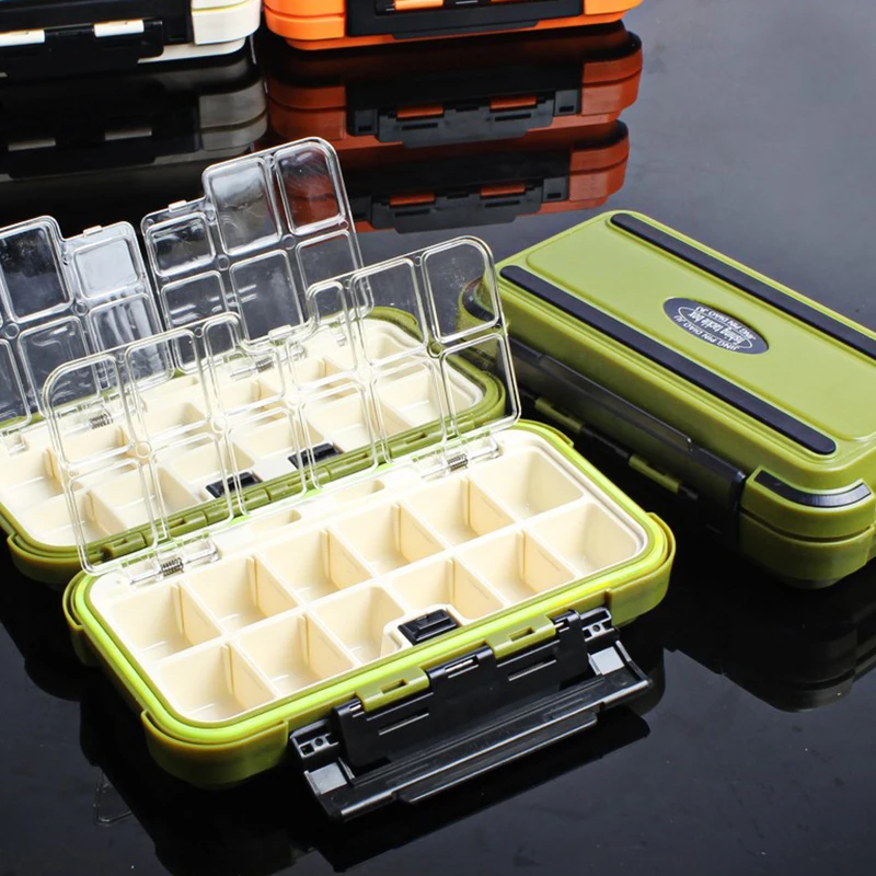 WolFAce 20CM Fishing Tackle Box 28 Grids Compartments 4Color Fish Lure Line Hook Fishing Tackle Fishing Accessories Box