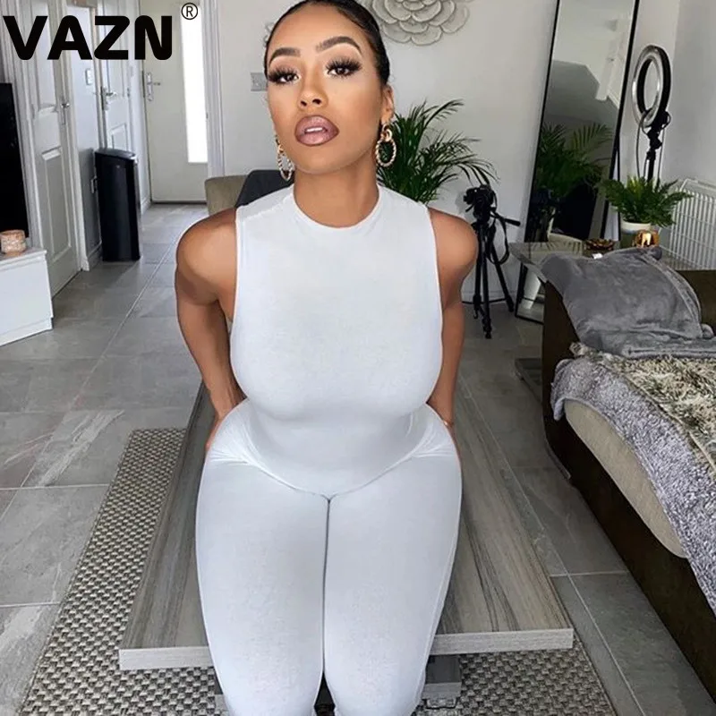 Женский Длинный спортивный костюм мягкий однотонный комбинезон-карандаш с