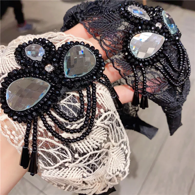 Новые аксессуары для волос барокко жемчужный ободок Кристальные стразы