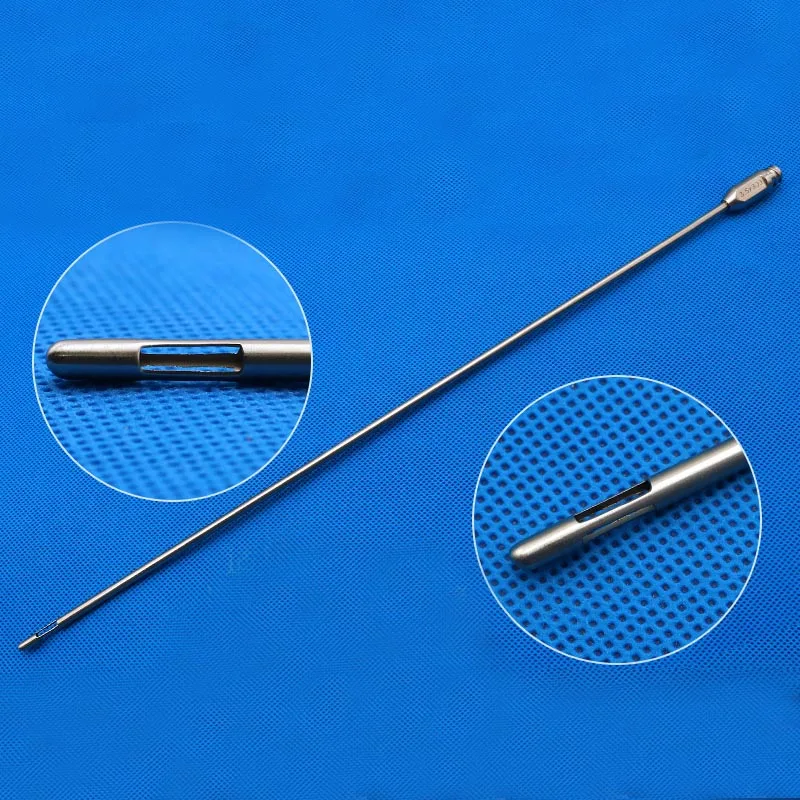 

Three holes around the liposuction needle