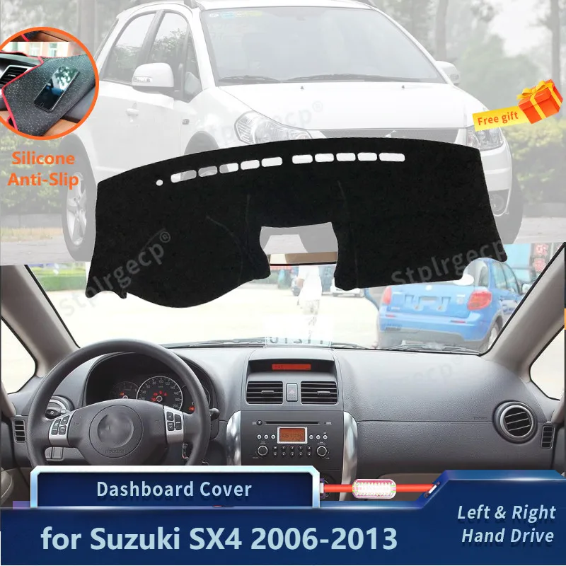 

Силиконовый Противоскользящий коврик для Suzuki SX4 2006-2013, накладка на приборную панель, Солнцезащитный коврик, аксессуары для защиты от УФ-луче...