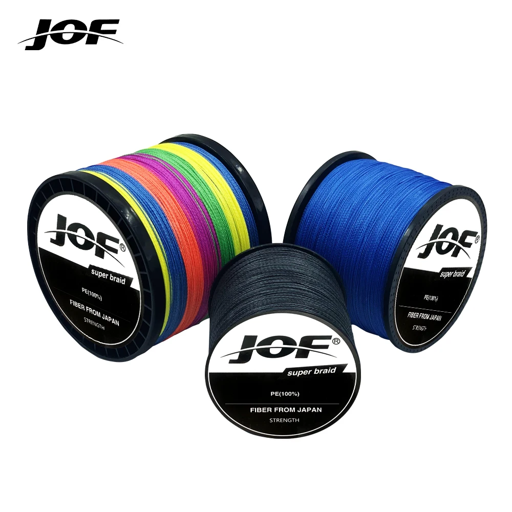 

JOF 8 Strands 1000M 500M 300M Braided Fishing Line Multifilament Pesca Carp Super Strong Weave Sea Saltwater Extreme 100% PE