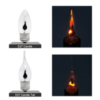 6pcs10pcs edison led candle light bulb e14 e27 led flame effect lamp 3w ac220v home for decor lighting ampoule candle bulbs