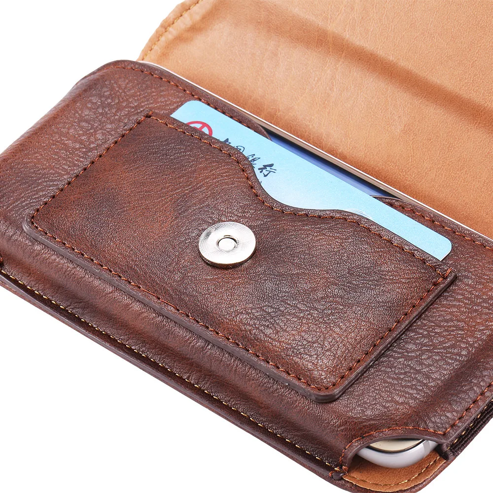 KISSCASE Pouch Leather Belt Phone Case for Samsung Galaxy A50 iPhone XR X 7 11 Redmi note7 8 Cases Card Holder Bag Holster | Мобильные
